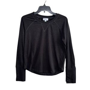 Evereve Black Long Sleeve Shirt Size Small